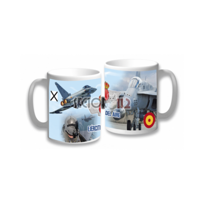 TAZA CERAMICA EJERCITO DEL AIRE BLANCA
