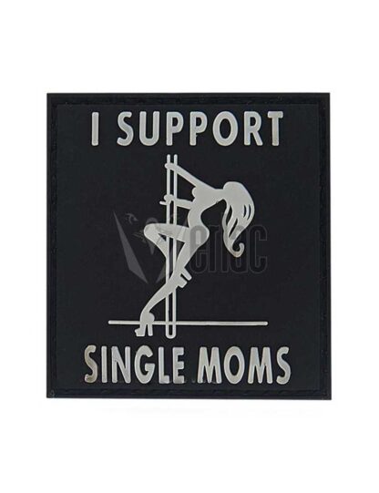 PARCHE PVC 3D CHICA BARRA SUPPORT NEGRO-BLANCO