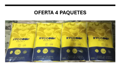 4 PAQUETES BBS 0.25 RACCOON SELECT 1 KG.