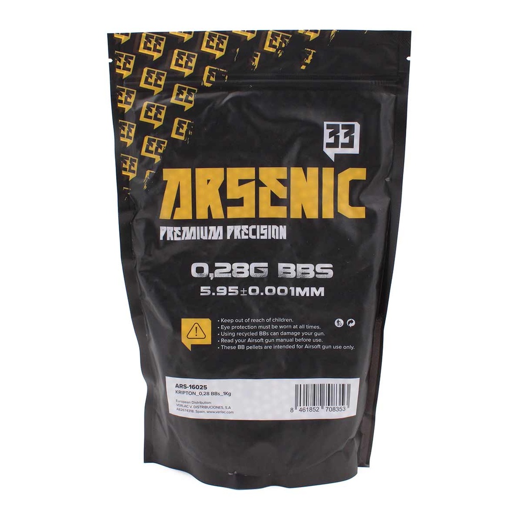 BOLAS ARSENIC KRYPTON 0.28G 1KG BLANCA - Imagen 3